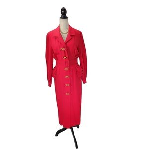 Theo Miles, Vintage, 100% Wool Dress. Size 6